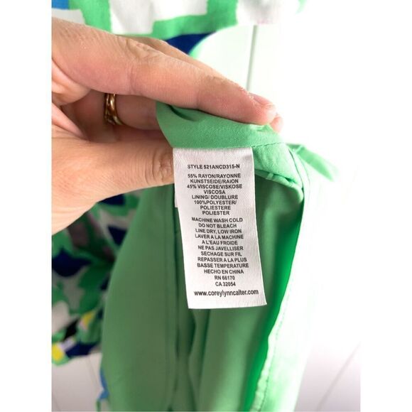 Anthropologie Corey Lynn Calter Abstract Midi Dress Cutout Size M - Picture 13 of 14